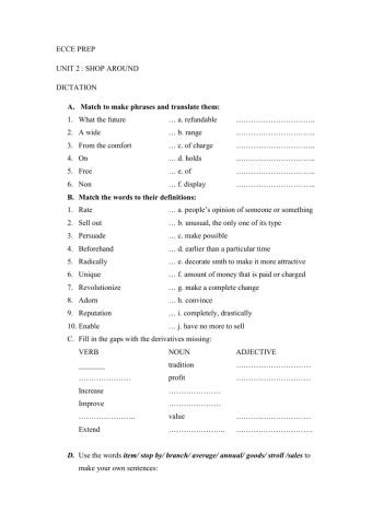 ECCE PRE UNIT 2 DICTATION 2 