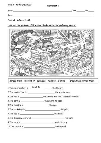 Preposition of place