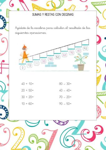 Sumas y restas con decenas