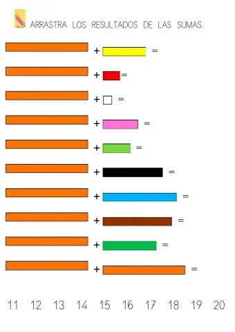 Sumas hasta el 20 con regletas
