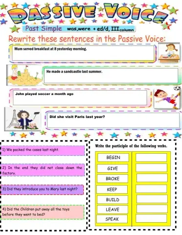 Past Simple Passive Voice 1