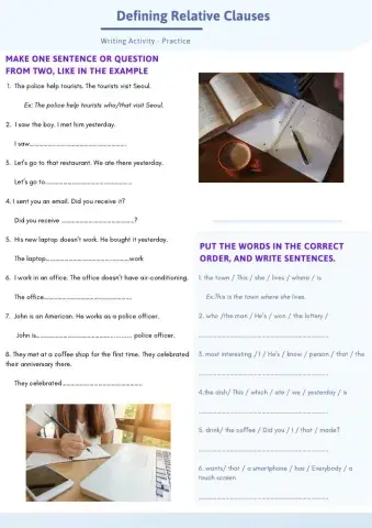 Defining relative clauses