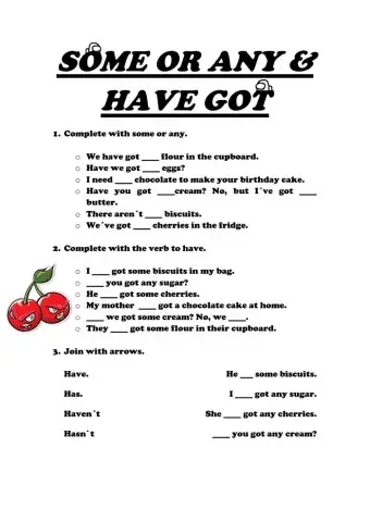 SOME OR ANY - HAVE GOT