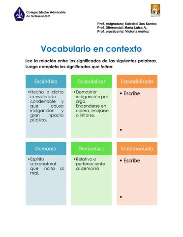 Vocabulario