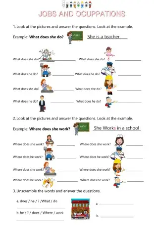 Jobs and occupations