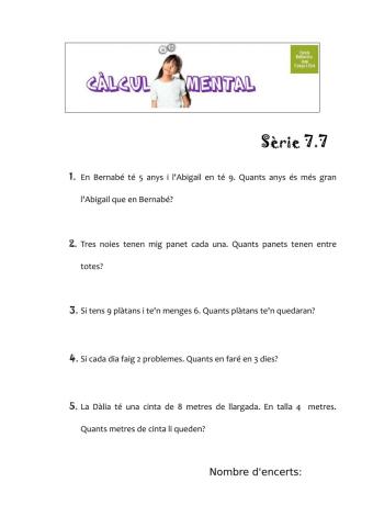 Problemes del quinzet 7.7