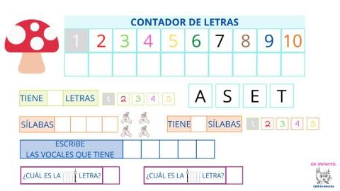 Contador de letras: SETA