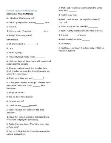 Conversation with Marissa