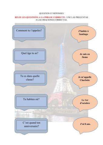 Questions pour se présenter