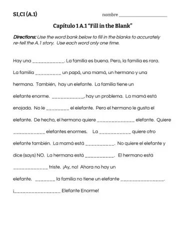 CH1 A.1 cloze listening