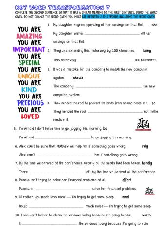 Key word transformation 7