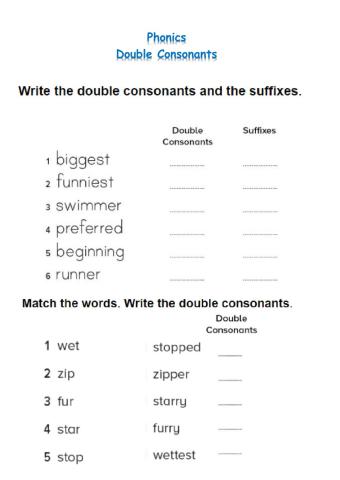 Double consonants