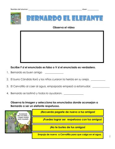 Lectura Bernardo el elefante