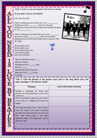 All you need is love passive