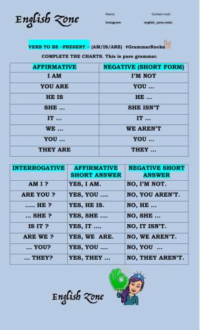 Verb to BE -present - (am-is-are)