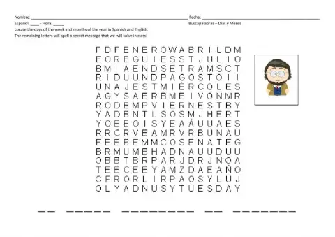 Days & Months - Día y Meses