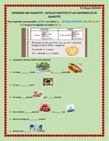 Exprimer une quantité