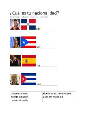 Las nacionalidades