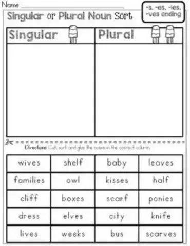 Singular Plural