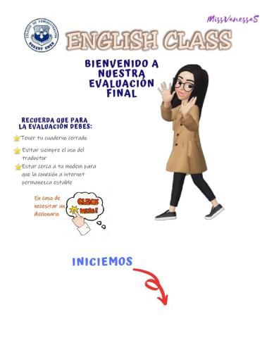 Evaluación inglés quinto