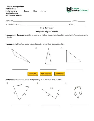 Triángulos y ángulos