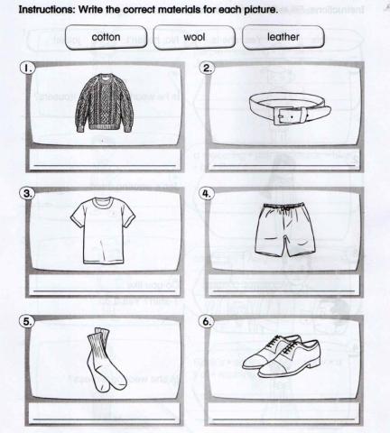 Get Dressed : Materials