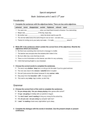 Special Assignment: part 2 (Second form)