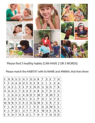 Ecosystems,Healthy Habits, First Aid,Stimuli