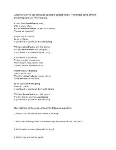 Minimal Pairs and Homophones