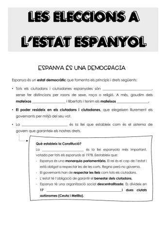 Les eleccions a l'estat espanyol
