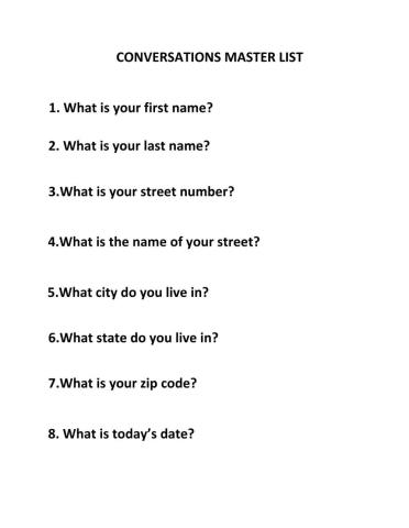 Conversation Questions