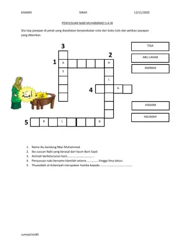 Teka Silang Penyusuan Nabi Muhammad