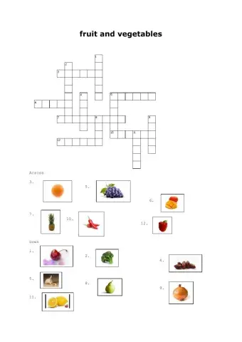 Fruit and Vegetables