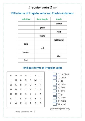 Irregular verbs 2easy