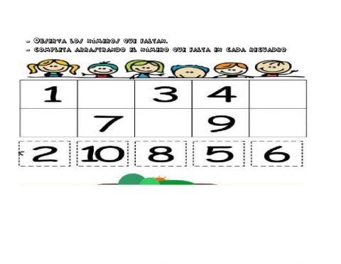 Completar los números