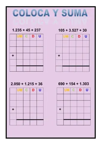 Sumas de tres sumandos