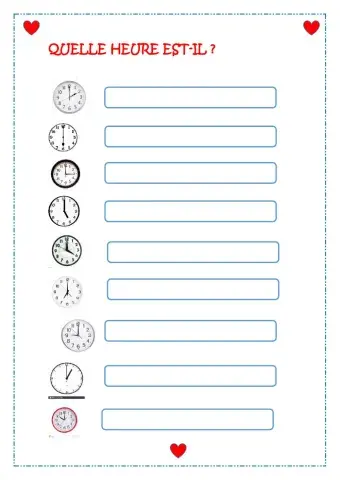 Quelle heure est-il?