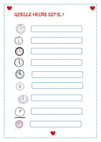 Quelle heure est-il?
