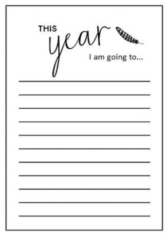 New Year's Resolutions