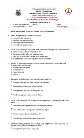 Penilaian Harian PPKn