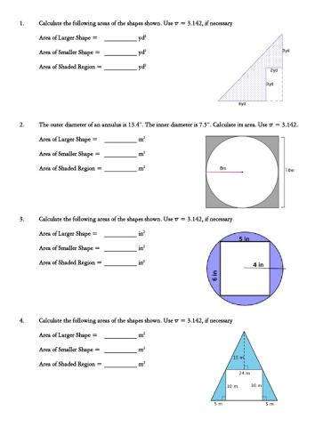 Calculating Shaded Regions