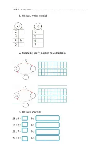 Mnożenie i dzielenie w zakresie 30