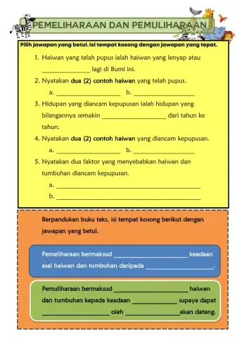 Pemeliharaan dan Pemuliharaan