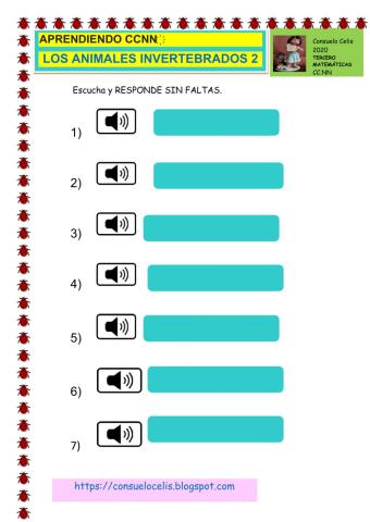 Los animales invertebrados 2