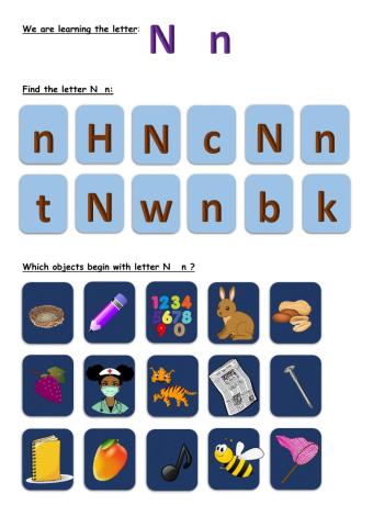 Learning Letter N  n