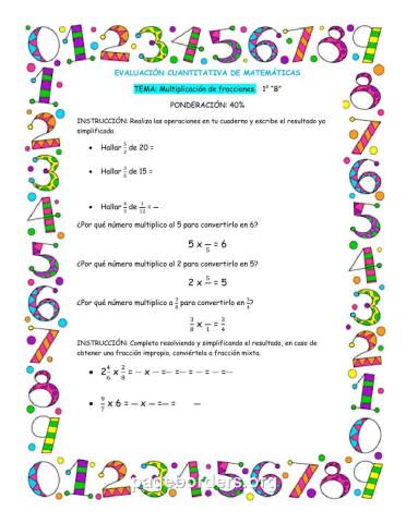 Multiplicación de fracciones