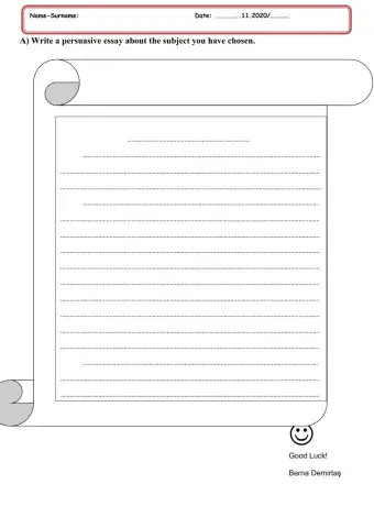 Essay writing 2-worksheet