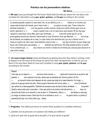 Los Pronombres Relativos