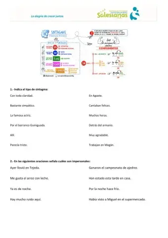 Sintaxis y procedimientos de formación de palabras