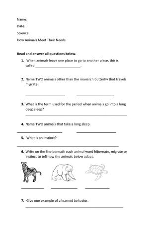 Migration and Hibernation